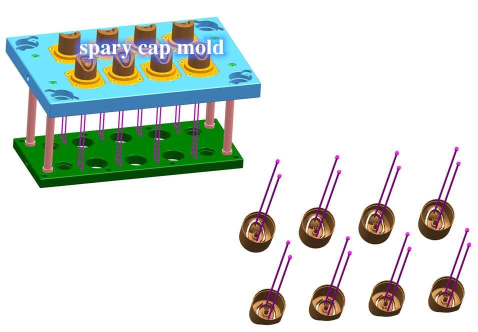 конструкция пресс-формы для колпаки распыльтельной аэрозольной