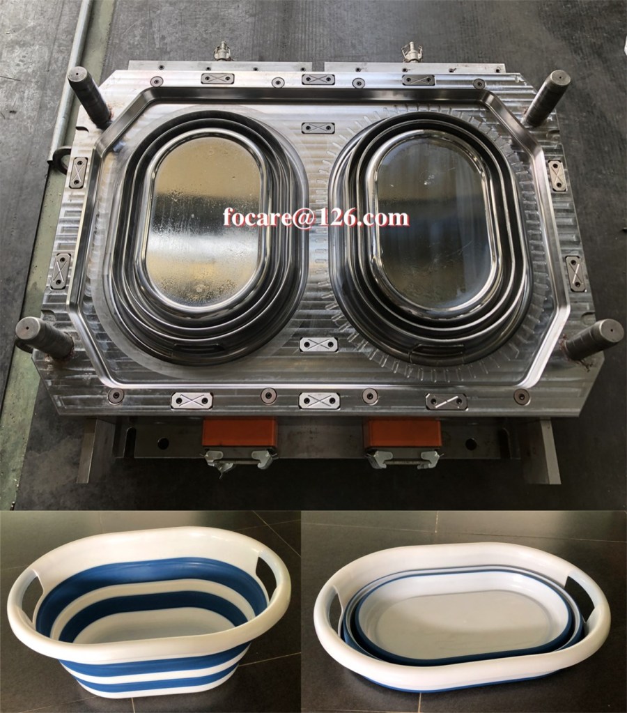 двухкомпонентная пресс-форма для силиконой складной детской ванны