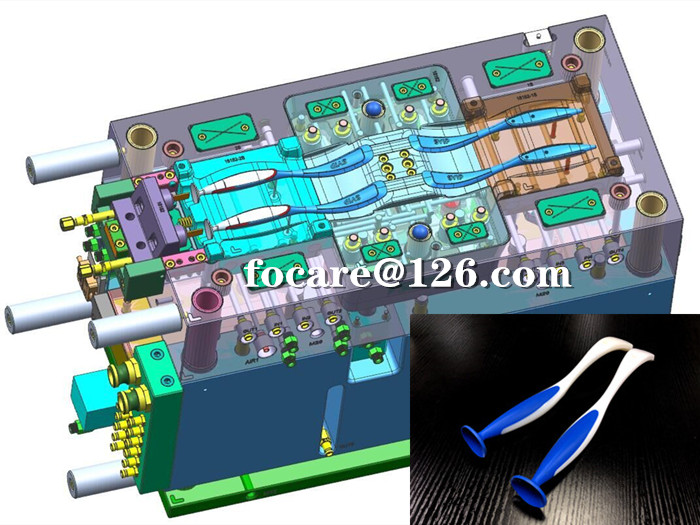 пресс-форма для двухкомпонентной ручки щётки