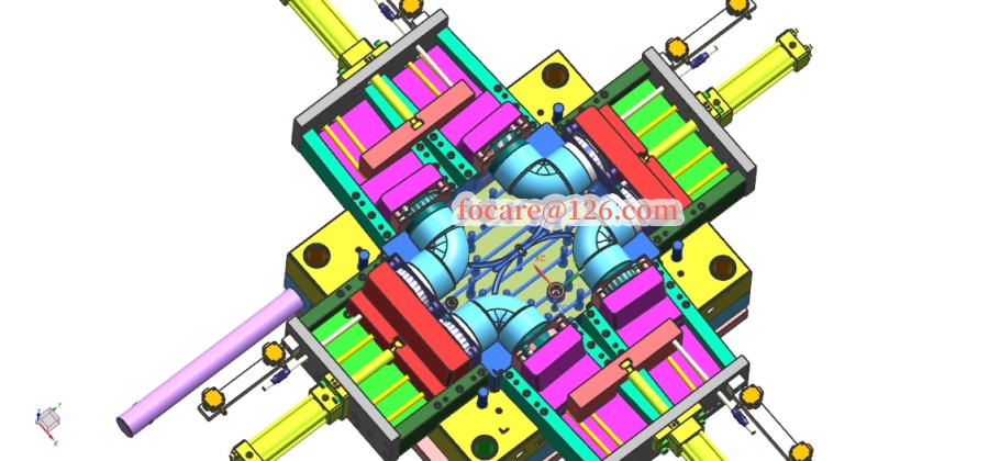 4-гнезда пресс-форма для канализационного отвода 90°