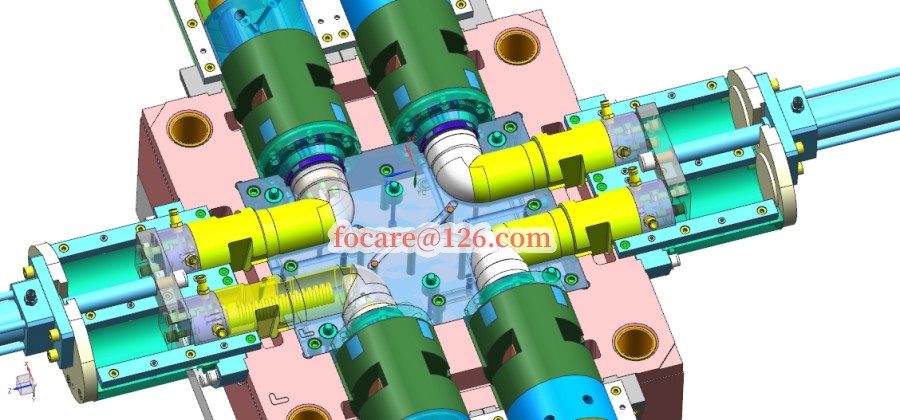 4-гнезда пресс-форма для канализационного отвода&nbsp;90°