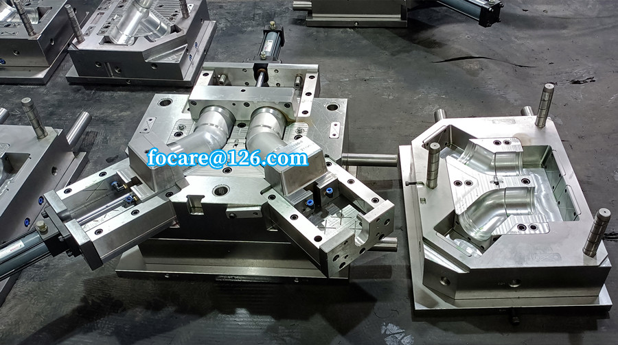 Изготовление пресс-форм для литья 45°отвода для внутренней канализации