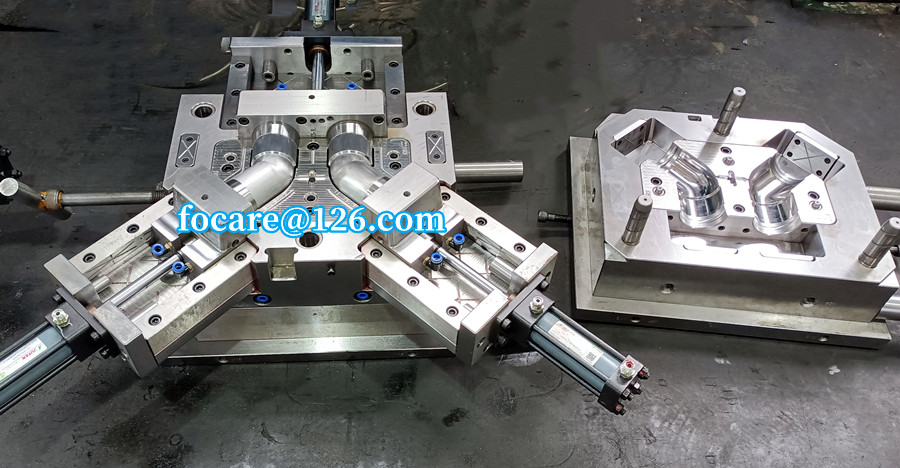 Изготовление пресс-форм для литья 45°отвода для внутренней канализации