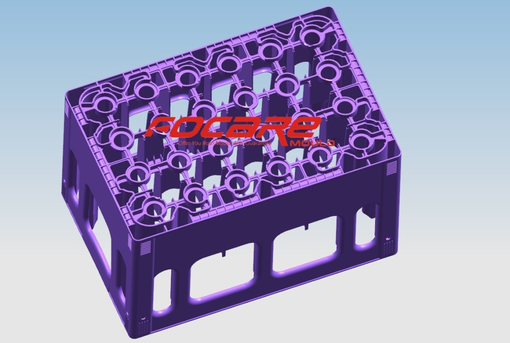 качественная пресс-форма для яшика под бутылок пластикового